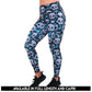 blue hearts and skulls patterned leggings available lengths