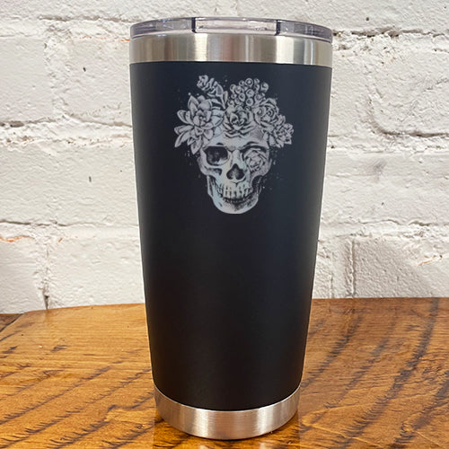 ThisUniqueVibe 1pc Tumbler,Casual Skull & Eye Graphic Bottle With Lid