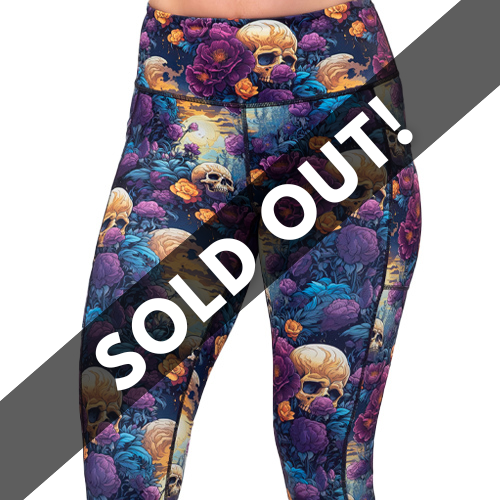 skull and flower leggings surprise drop sold out