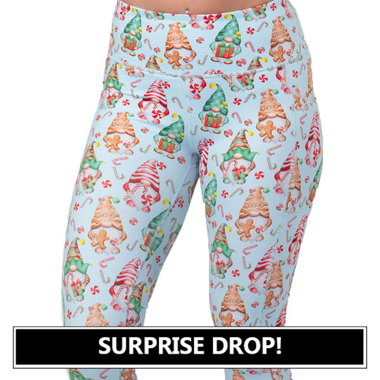 gnome patterned leggings surprise drop