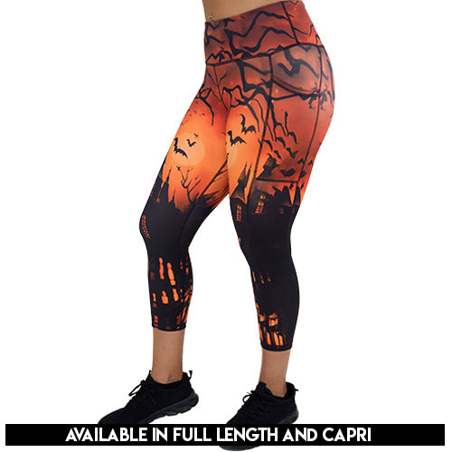 haunted house leggings available in full and capri length