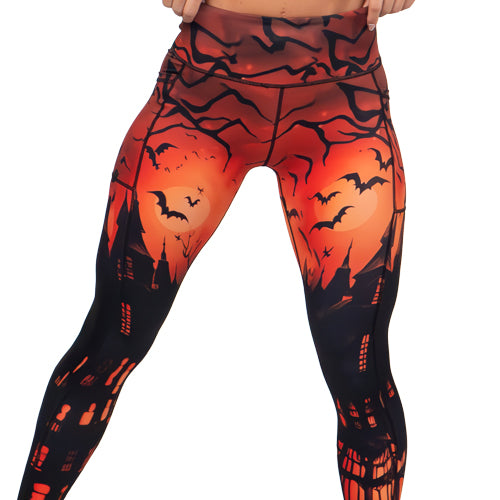 full length haunted house leggings