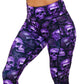 purple skull patterned leggings