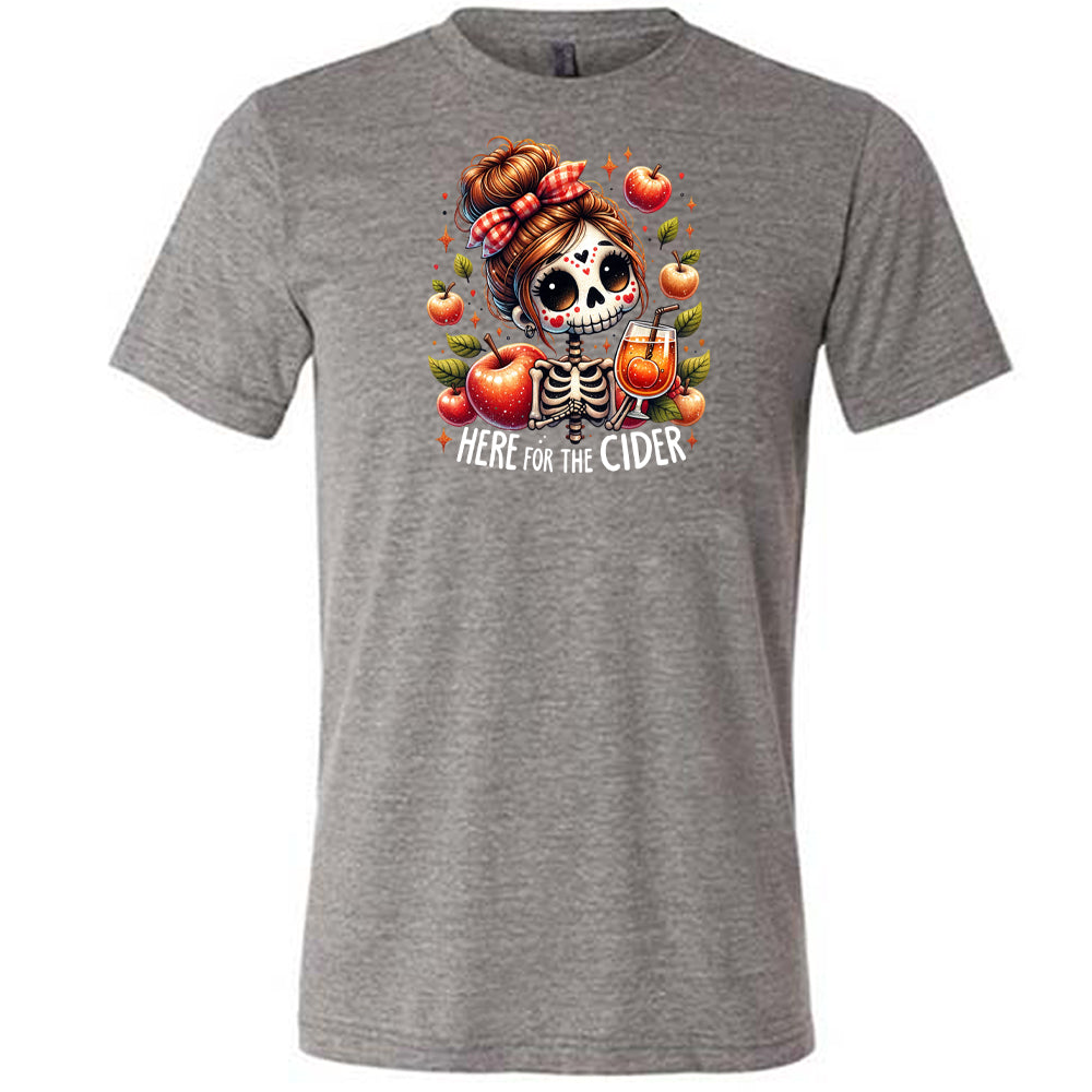 grey "Here For The Cider" shirt