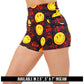 smiley face punk rock themed shorts available lengths