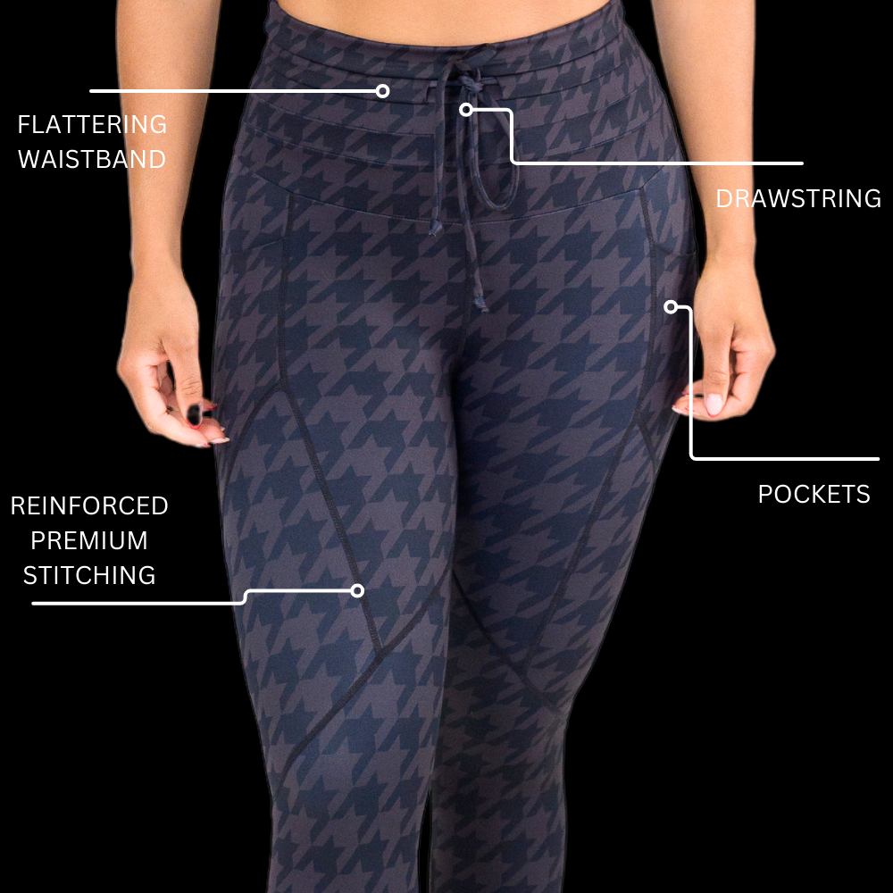 houndstooth patterned legging callouts