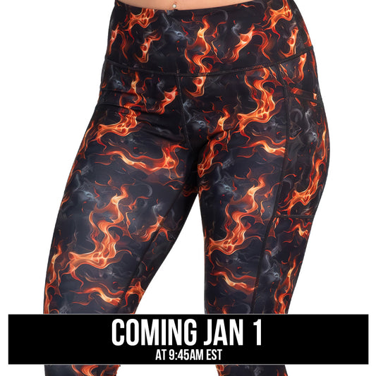 flame print leggings coming soon