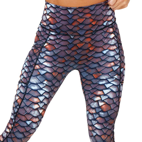 dragon scale print leggings