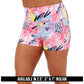 bright colored palm tree leaf patterned shorts available lengths