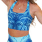 blue underwater themed sports bra