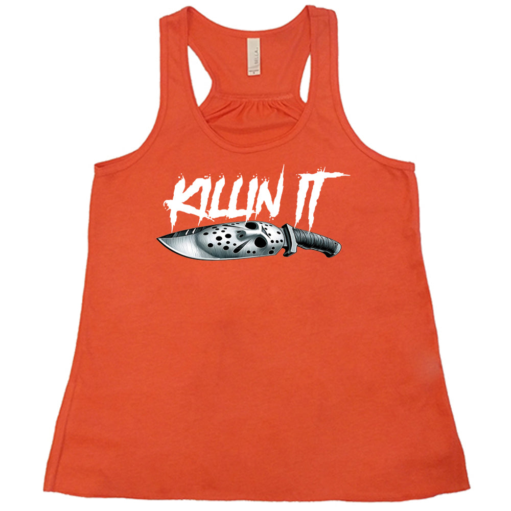 coral "Slasher Killin It" shirt