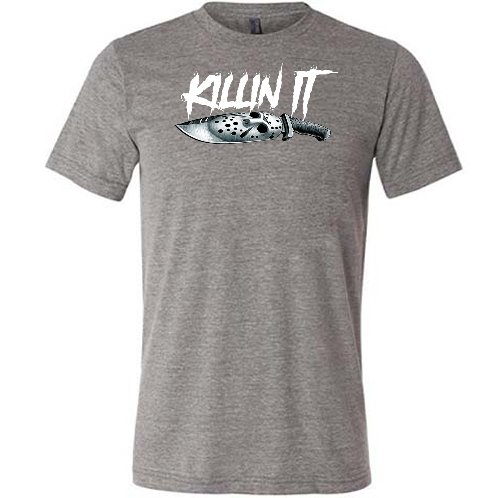 grey "Slasher Killin It" shirt