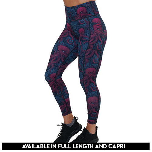 octopus patterned leggings available lengths