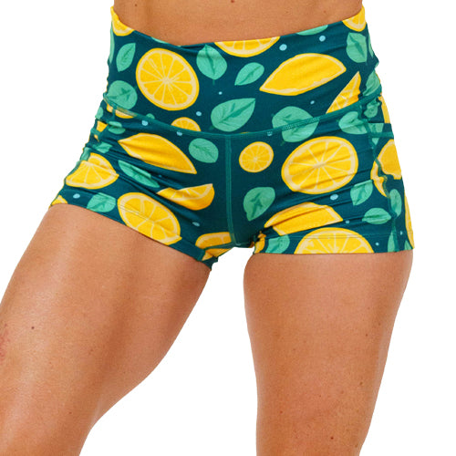 2.5 inch lemon patterned shorts