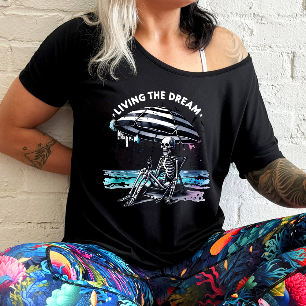 model wearing the Living The Dream Slouchy Tee