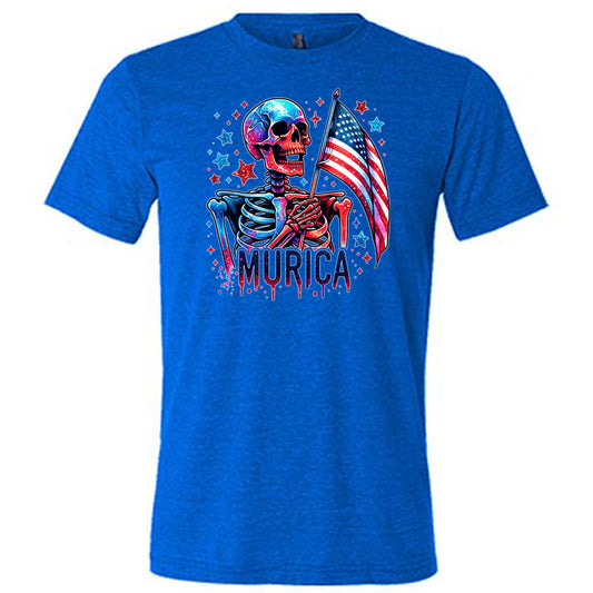 blue Murica Skeleton Shirt