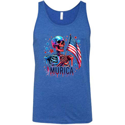 blue Murica Skeleton Shirt