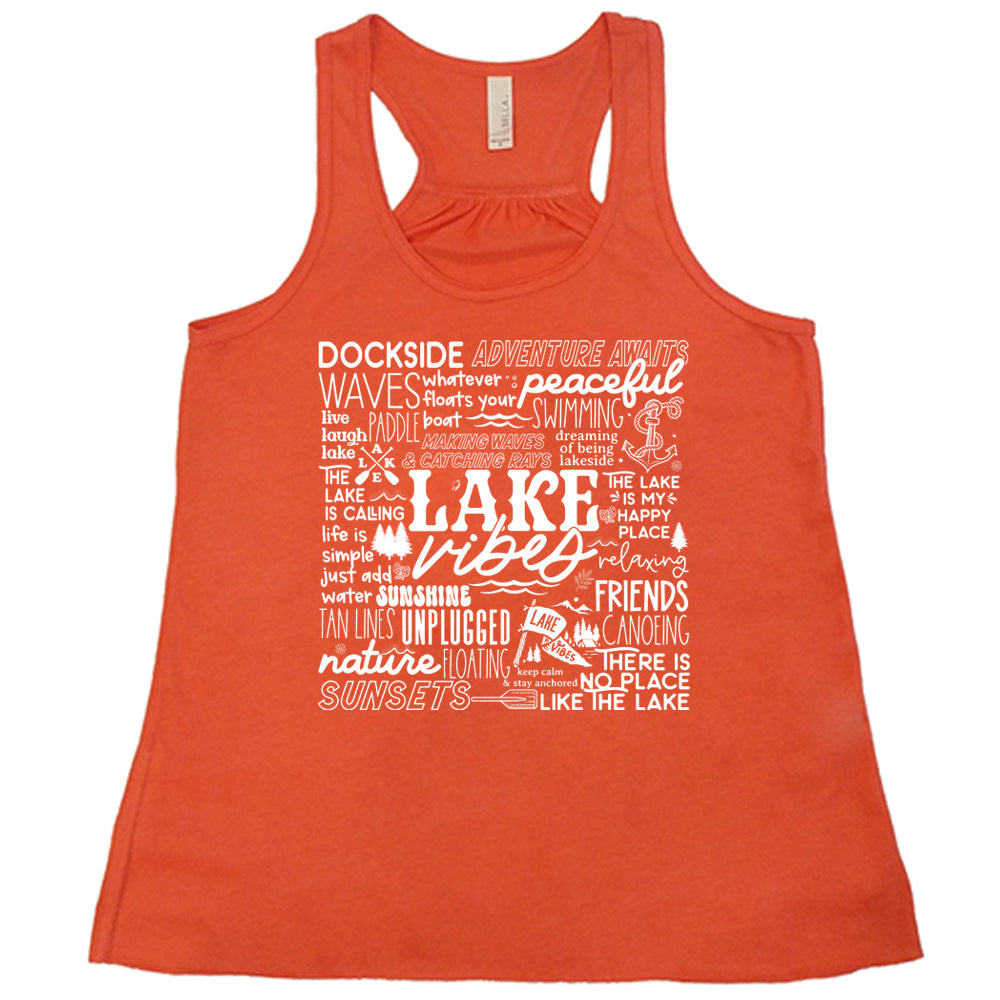 orange Lakeside Tank Top