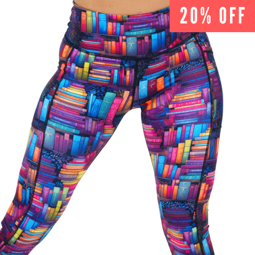 20% off the library themed leggings