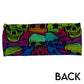 back of the rainbow skulls patterned headband