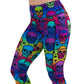 rainbow skulls patterned leggings