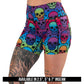 rainbow skulls patterned shorts available in 2.5, 5 & 7 inch inseam