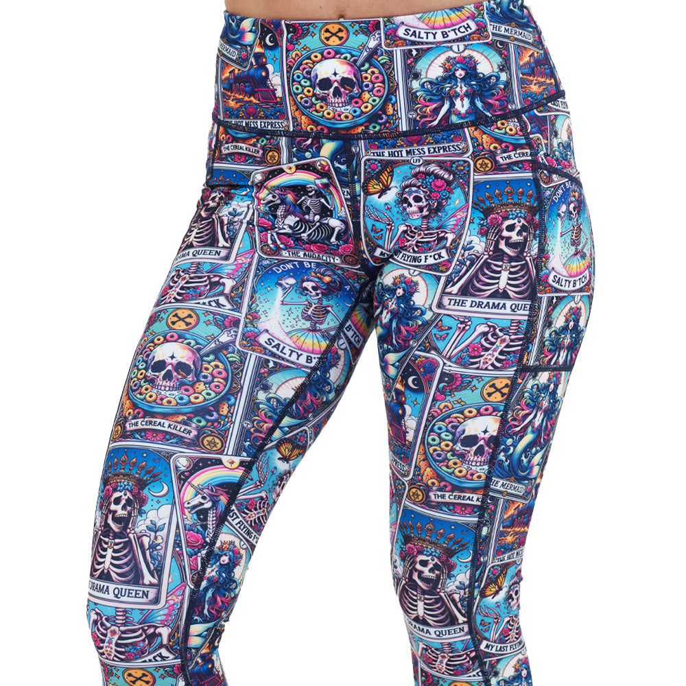 tarot cards print leggings