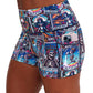 side pocket on the tarot cards print shorts