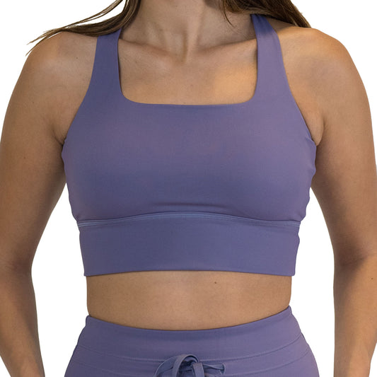 light purple sports bra