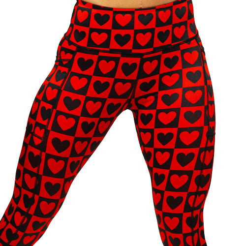 Women's Roses Are Red Valentines High-waisted Yoga Leggings