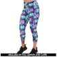 purple and green tie dye leggings available in full and capri length