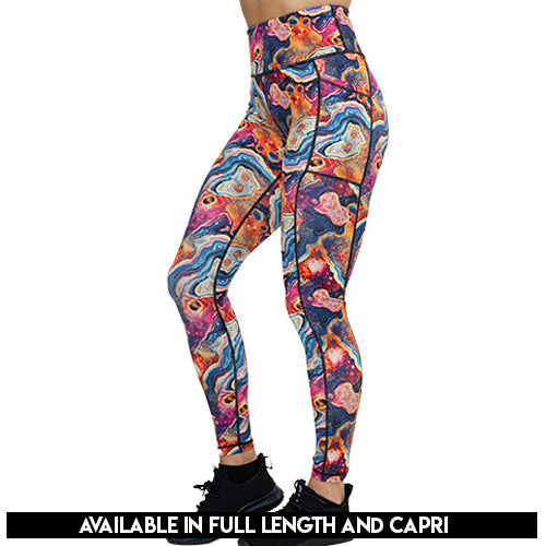 CVG Constantly Varied Gear Yoga Capri Leggings Guns & Roses Womens