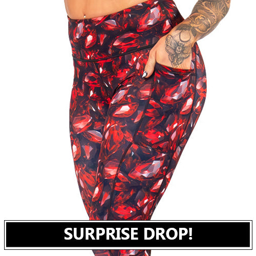 ruby jewel patterned leggings surprise drop