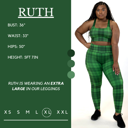 Buttery Smooth Green Plaid Plus Size Leggings | Only Leggings Superstore