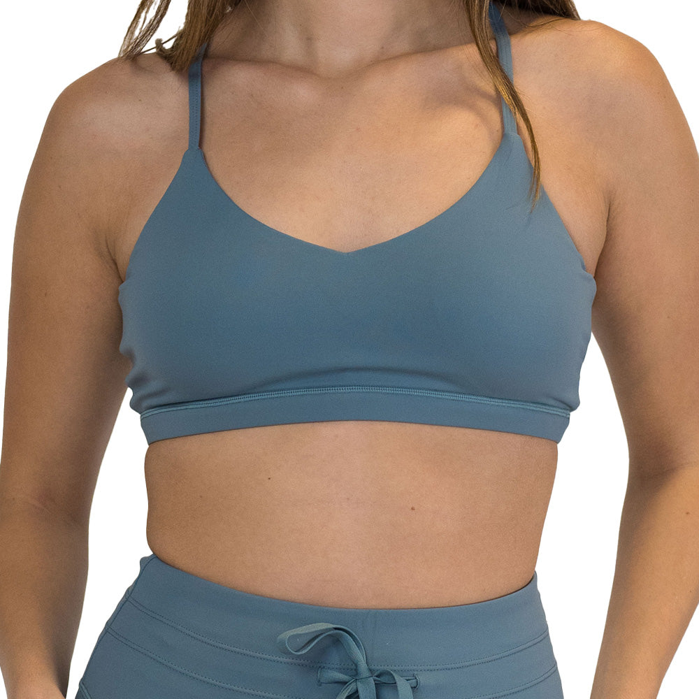 sage slate sports bra