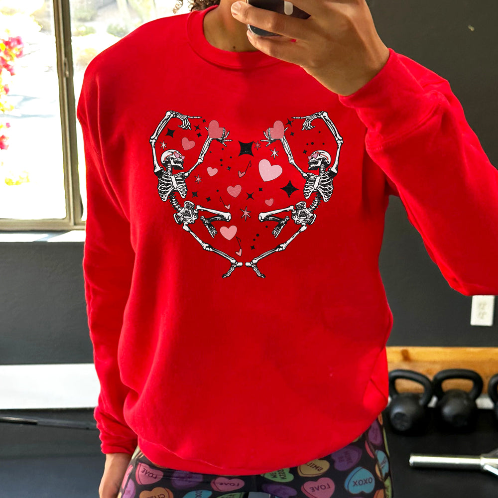 Skeletons Heart Crew Neck