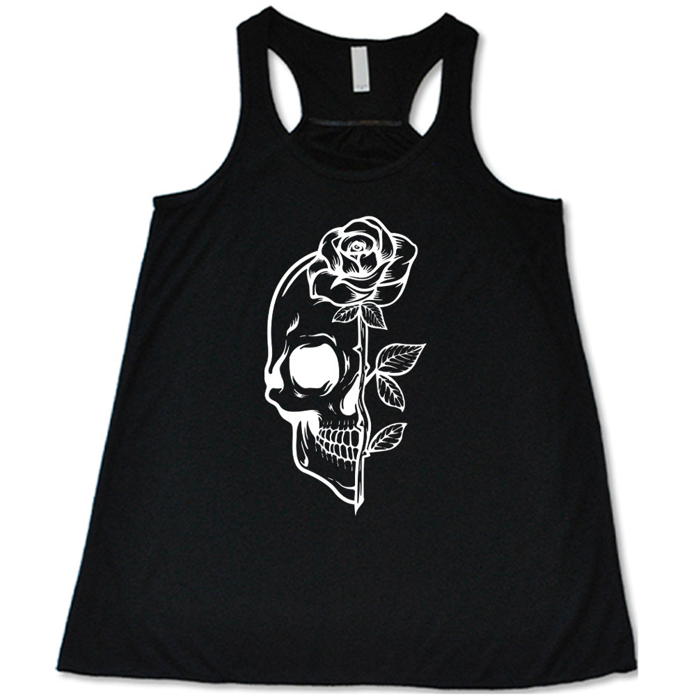 black Skull Rose Tank Top