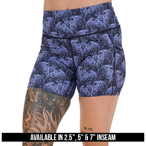 bat lace patterned shorts available inseams