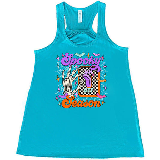 teal Spooky Season Light Switch Shirt