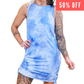 blue tie dye dress discount