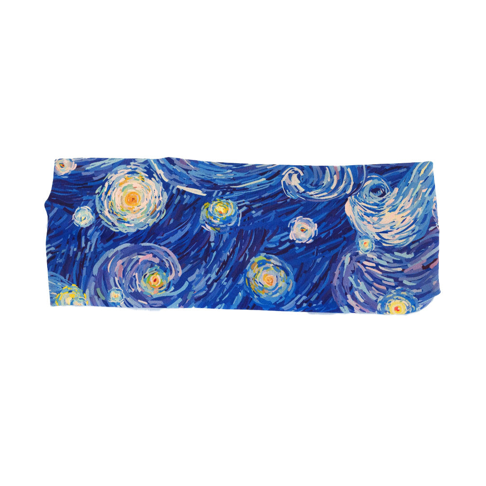 starry night patterned headband