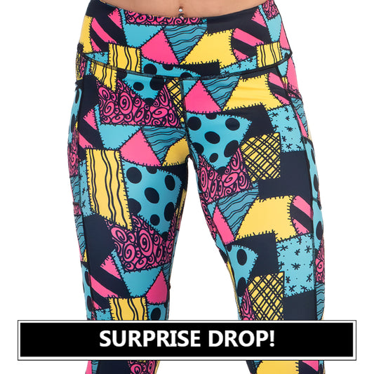 patch print leggings surprise drop