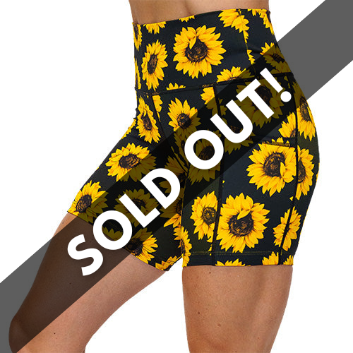 sunflower patterned shorts sold out