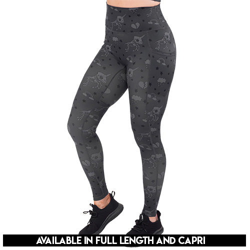 unicorn skull patterned leggings available lengths