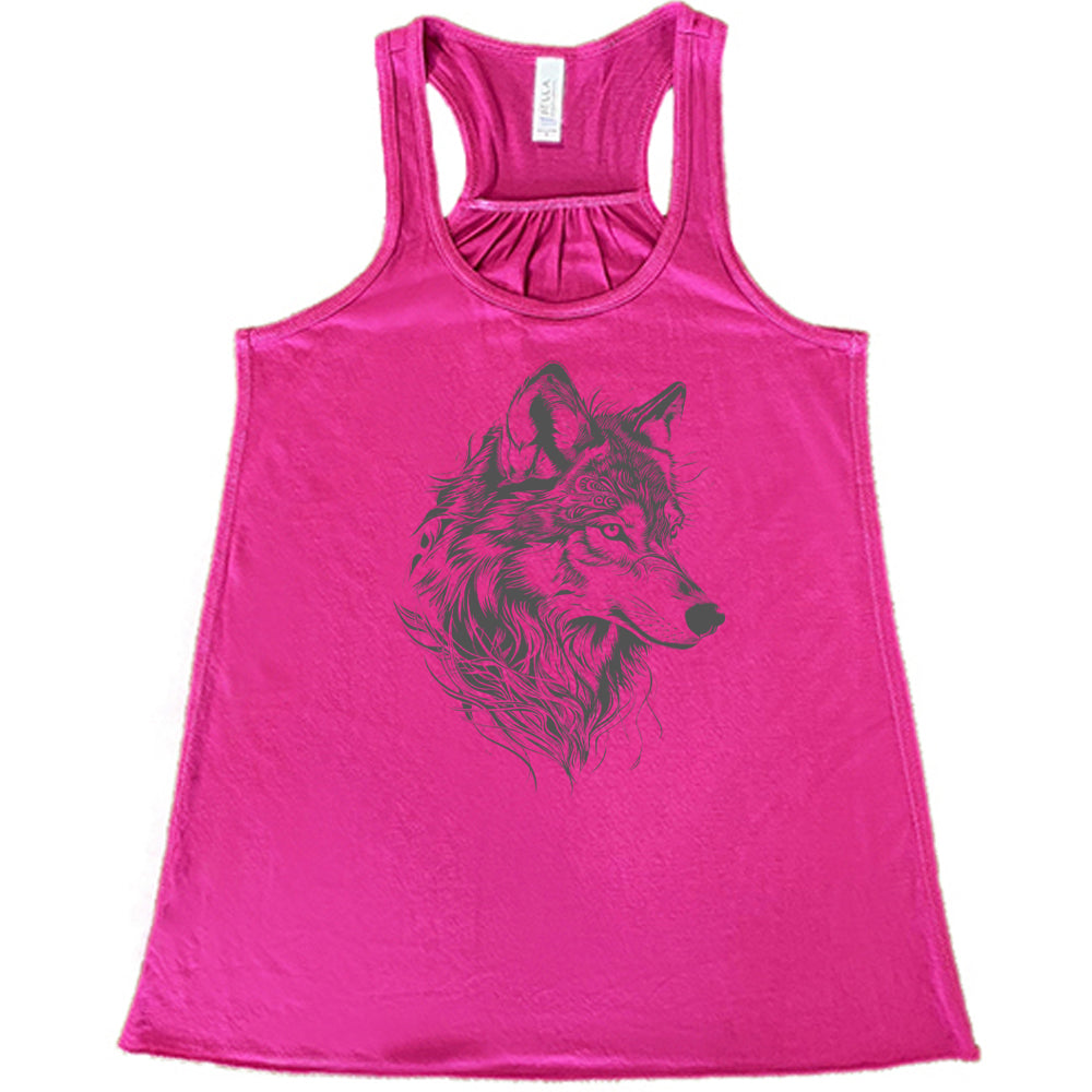 berry Wolf Silhouette Shirt