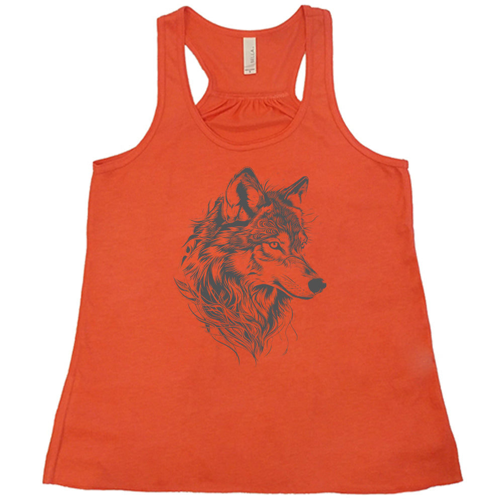 coral Wolf Silhouette Shirt