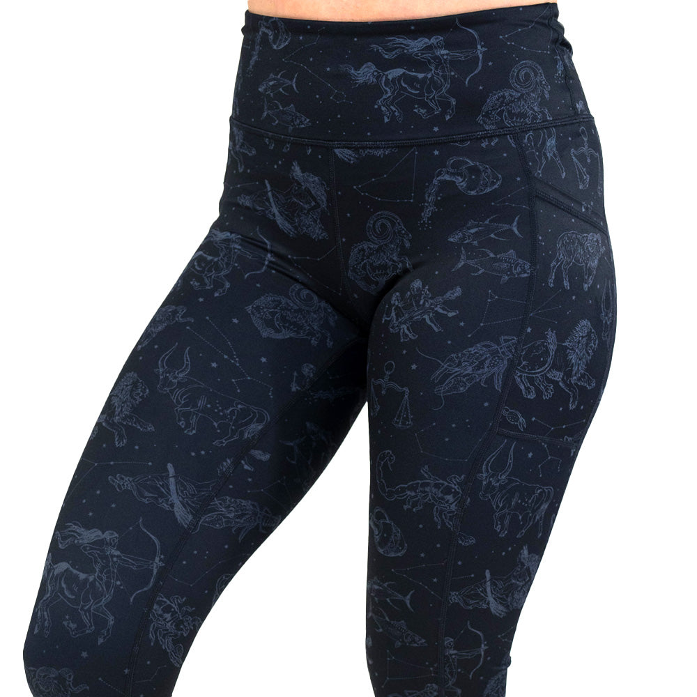 zodiac print leggings