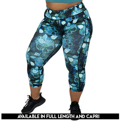 CONSTANTLY VARIED GEAR (CVG) Capri Leggings, Women's Large- Blue Rap  Legends $49.42 - PicClick