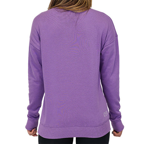 Purple Basic Crew Neck