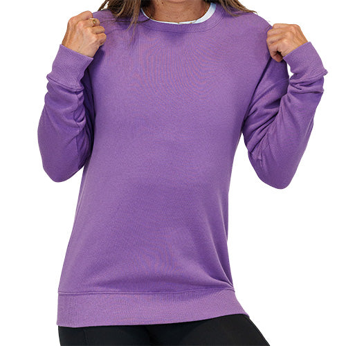 Purple Basic Crew Neck